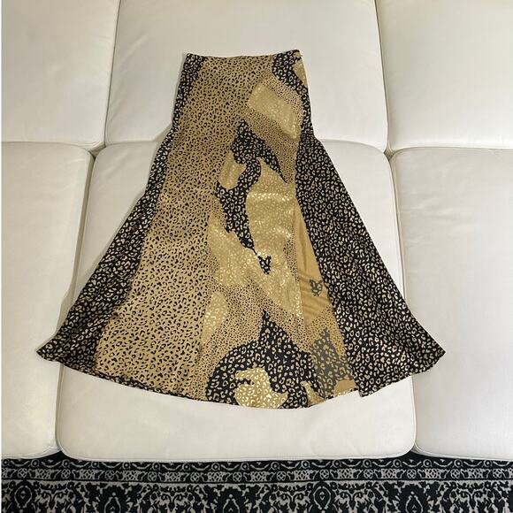 RIXO London Leopard Print Silk Slip Skirt - Picture 14 of 16